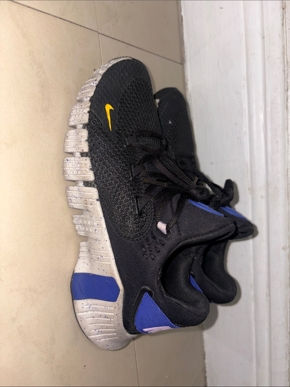 Nike Kids Black, Blue & Yellow Athletic Sneakers